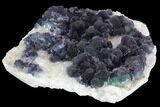 Stepped, Purple Fluorite on Quartz - China #96055-3